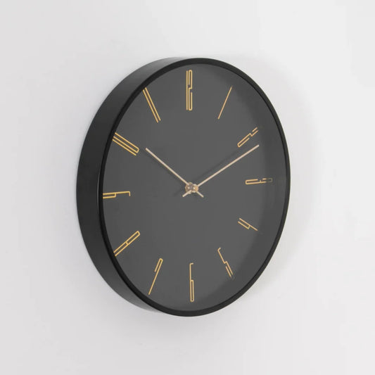 Modern Black Analog Wall Clock, 12-Inch - product image 1