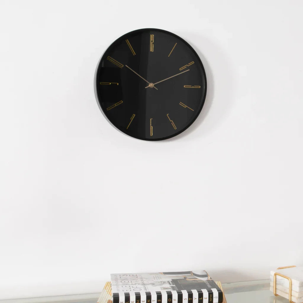 Modern Black Analog Wall Clock, 12-Inch - product image 5