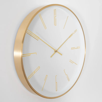 Gold-Frame Round Analog Wall Clock, 16-Inch - product image 1