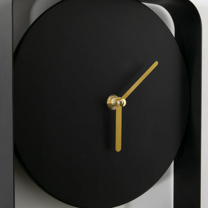 Matte Black and Gold Pendulum Wall Clock, 41 cm - product image 4