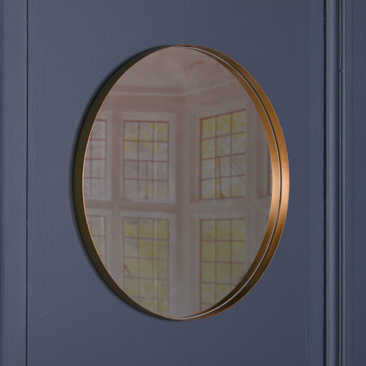 Gold Round Wall Mirror, 80 cm - product image 1