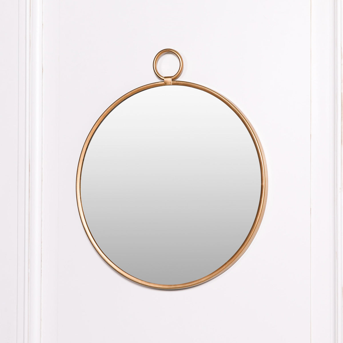 Gold Hook-Frame Round Wall Mirror - product image 2
