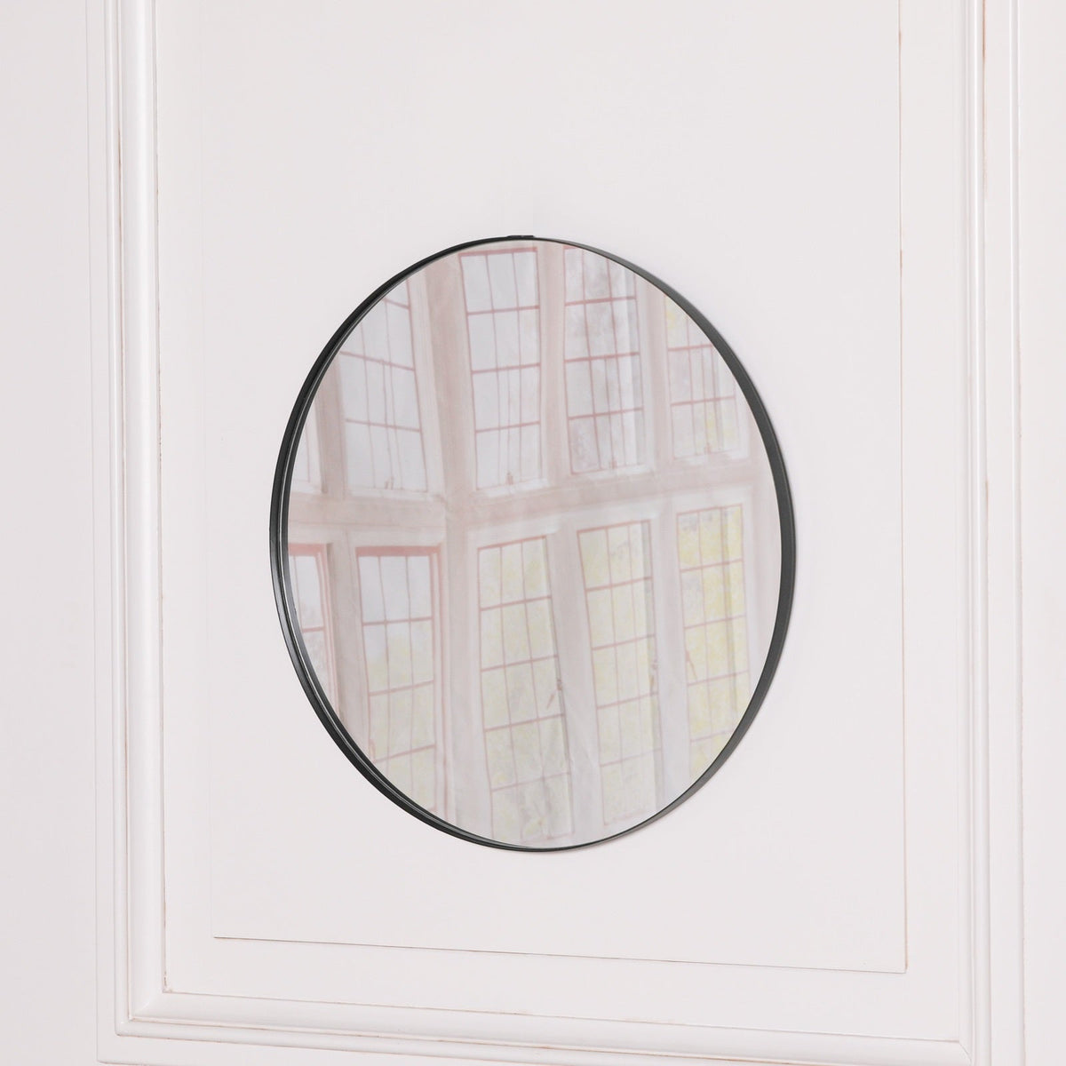Black Round Wall Mirror, 50 cm - product image 2
