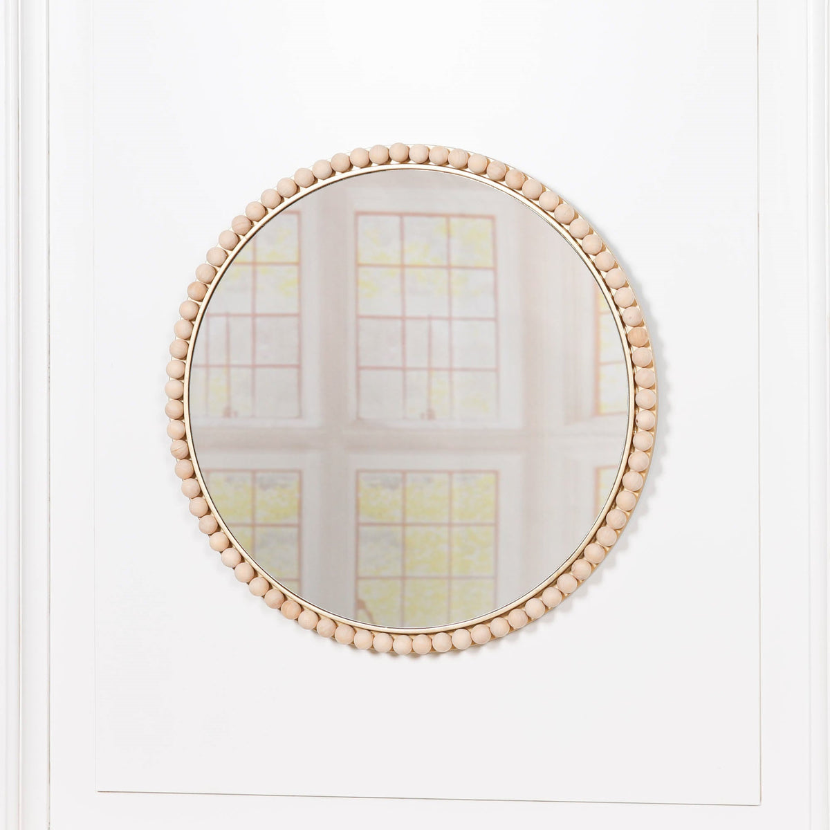 Gold-Tone Round Mirror with Bobble-Edge Frame, 50 cm - product image 1