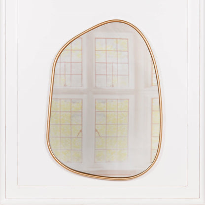 Gold Asymmetrical Metal-Frame Wall Mirror - product image 1