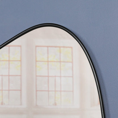 Black Asymmetrical Metal-Frame Wall Mirror - product image 3