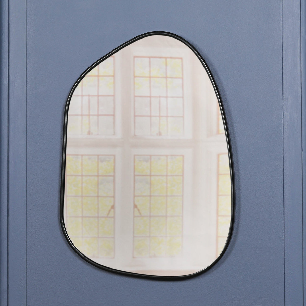 Black Asymmetrical Metal-Frame Wall Mirror - product image 2