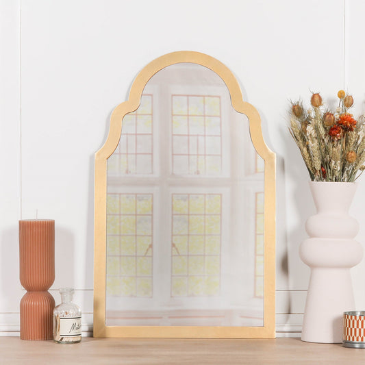 Gold Arch Metal-Frame Wall Mirror - product image 1