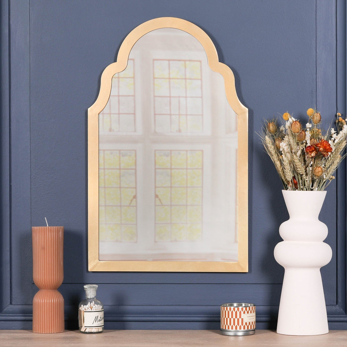 Gold Arch Metal-Frame Wall Mirror - product image 3