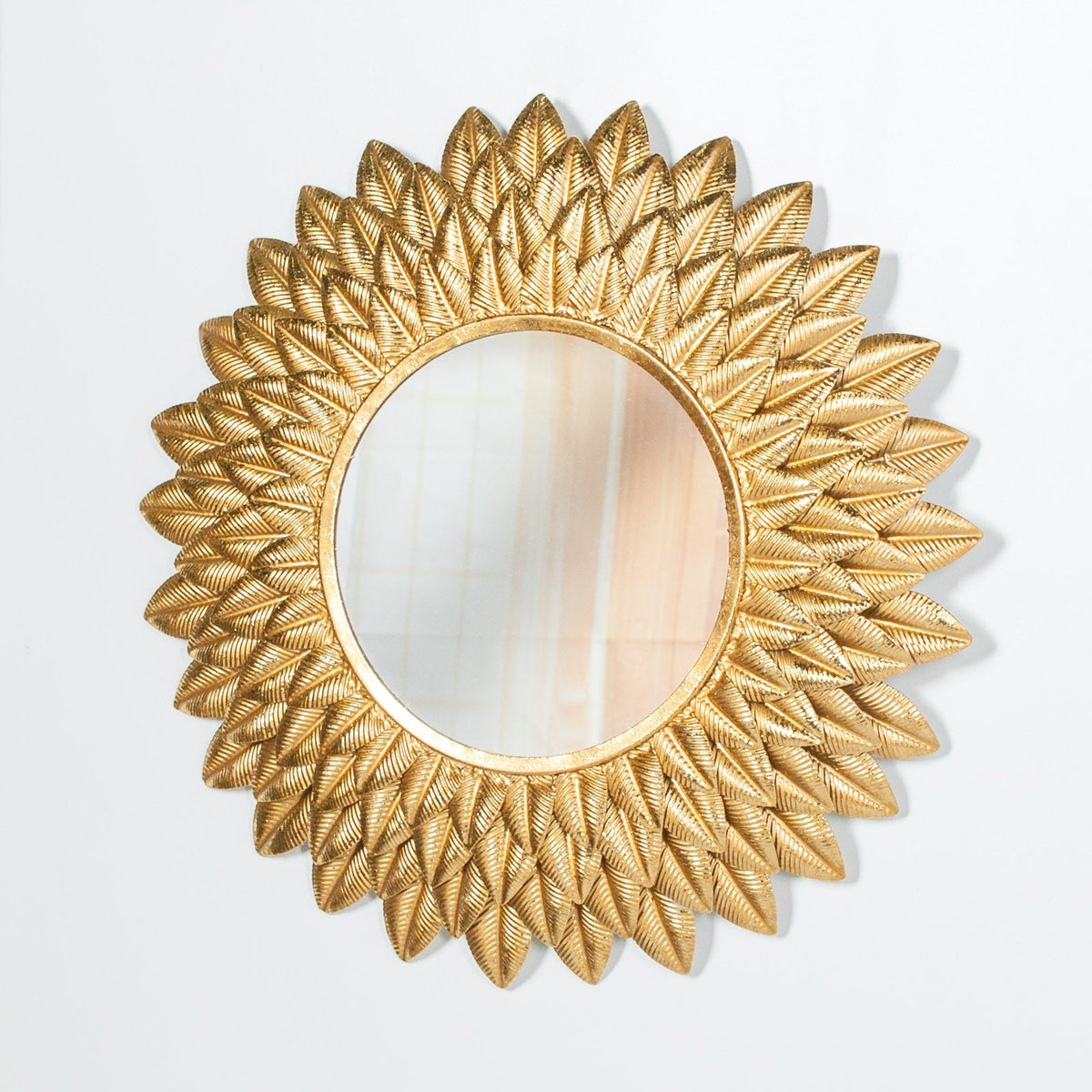 Gold Sunflower-Frame Round Wall Mirror, 48 cm - product image 2