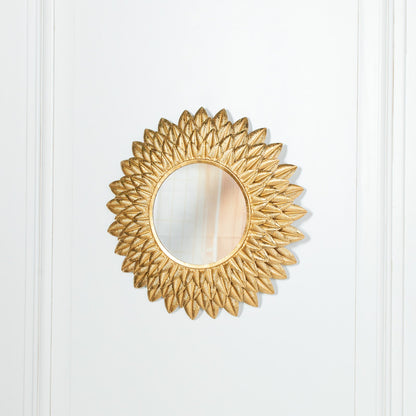 Gold Sunflower-Frame Round Wall Mirror, 48 cm - product image 4