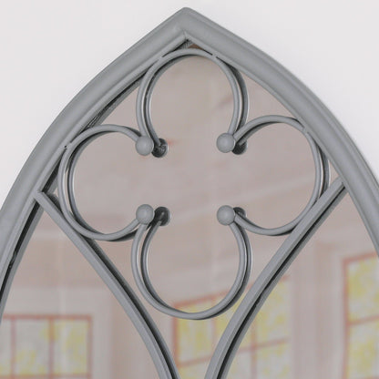Grey Gothic Metal-Frame Wall Mirror - product image 2