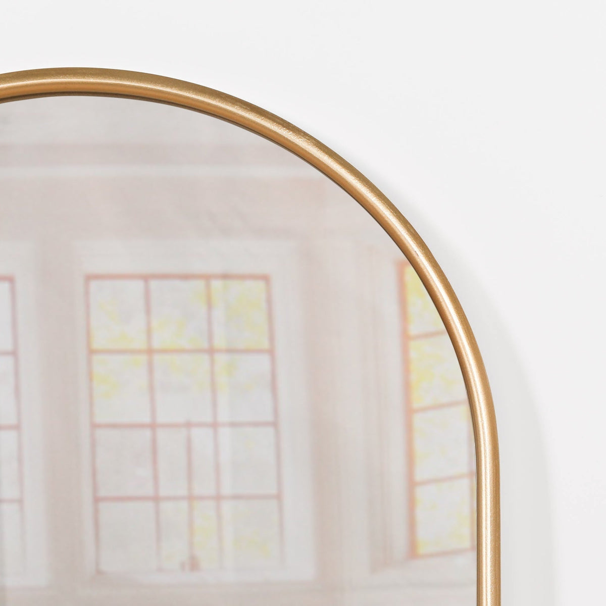 Gold Curved Arch Metal-Frame Wall Mirror - product image 3