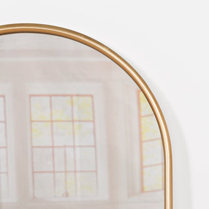 Gold Curved Arch Metal-Frame Wall Mirror - product image 3