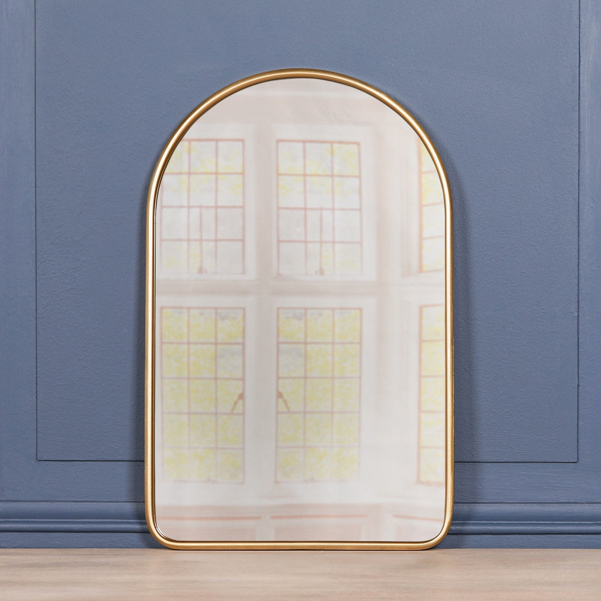 Gold Curved Arch Metal-Frame Wall Mirror - product image 4