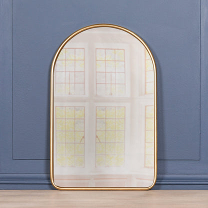 Gold Curved Arch Metal-Frame Wall Mirror - product image 4