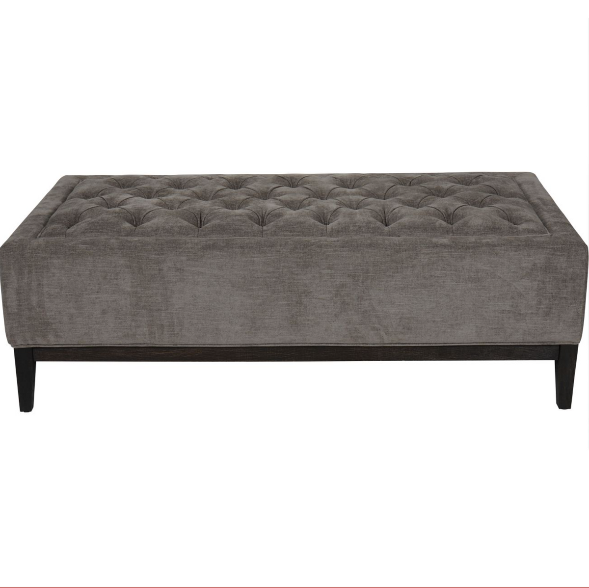 Warm Grey XL Button-Tufted Ottoman, 140 x 75 cm - product image 1