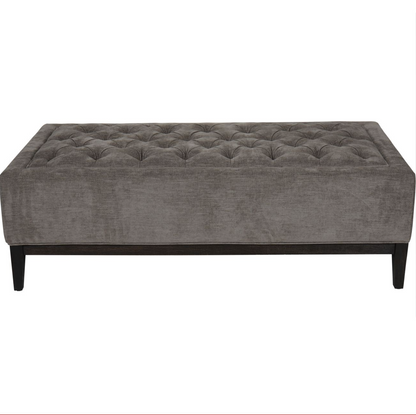 Warm Grey XL Button-Tufted Ottoman, 140 x 75 cm - product image 1